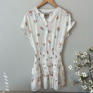 Fate Smocked Ruffle Flower Dress S